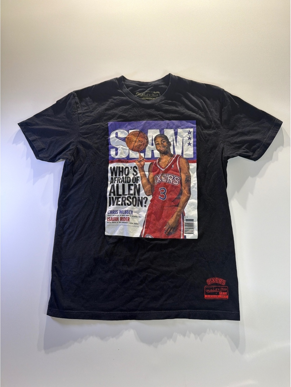 Mitchell & Ness Allen Iverson Slam Magazine Cover Black T‑Sh